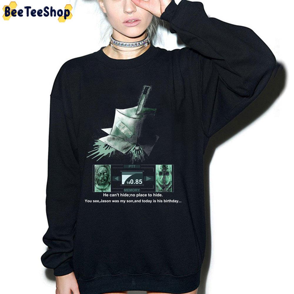 He Can't Hide No Place To Hide Metal Gear Jason Halloween Trending Unisex Sweatshirt He Can't Hide No Place To Hide Metal Gear Jason Halloween Trending Unisex Sweatshirt