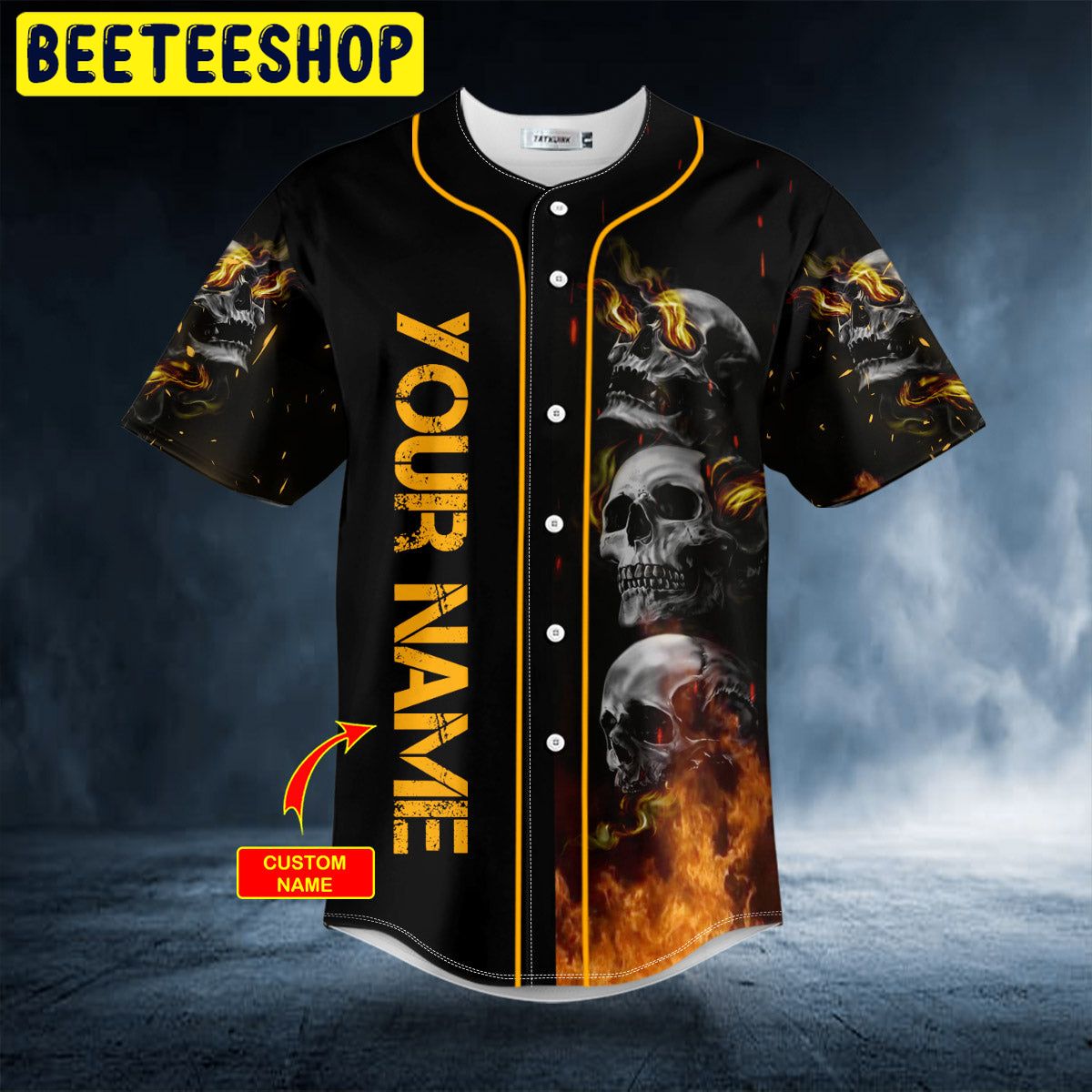 Hear No See No Speak No Evil Flame Skull Custom Trending Baseball Jersey Hear No See No Speak No Evil Flame Skull Custom Trending Baseball Jersey