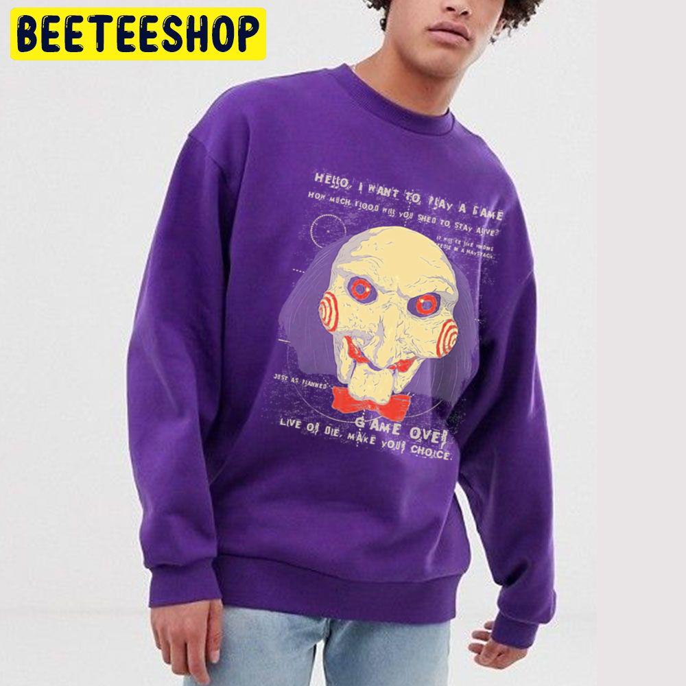 Hello I Want To Play A Game Jigsaw Halloween Trending Unisex Sweatshirt Hello I Want To Play A Game Jigsaw Halloween Trending Unisex Sweatshirt