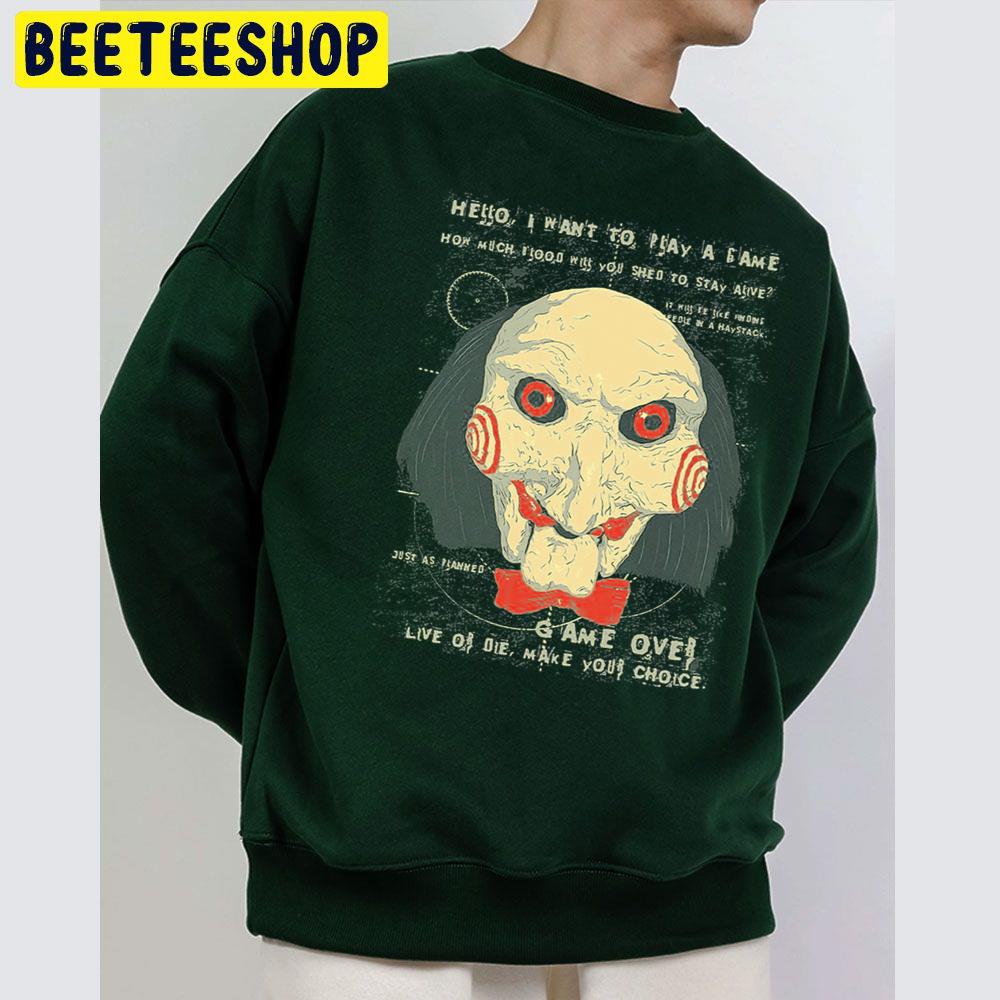 Hello I Want To Play A Game Jigsaw Halloween Trending Unisex Sweatshirt Hello I Want To Play A Game Jigsaw Halloween Trending Unisex Sweatshirt