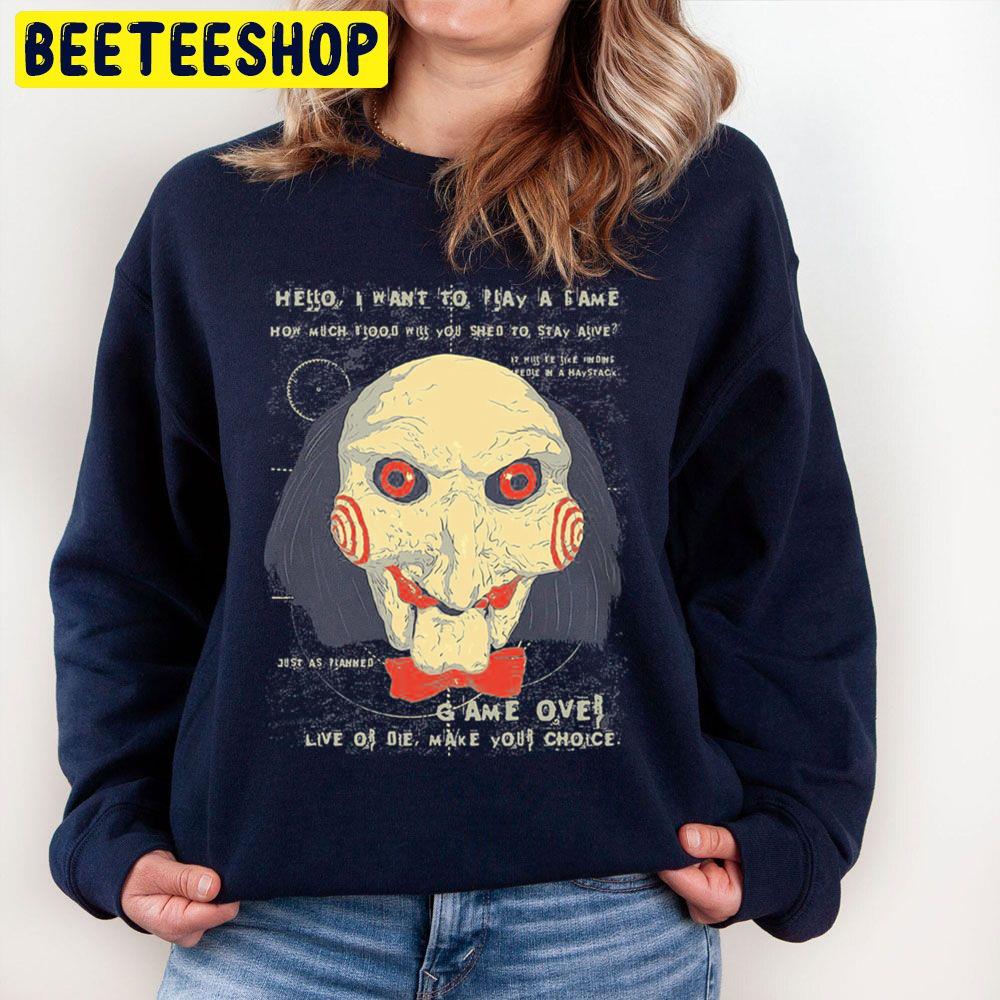 Hello I Want To Play A Game Jigsaw Halloween Trending Unisex Sweatshirt Hello I Want To Play A Game Jigsaw Halloween Trending Unisex Sweatshirt