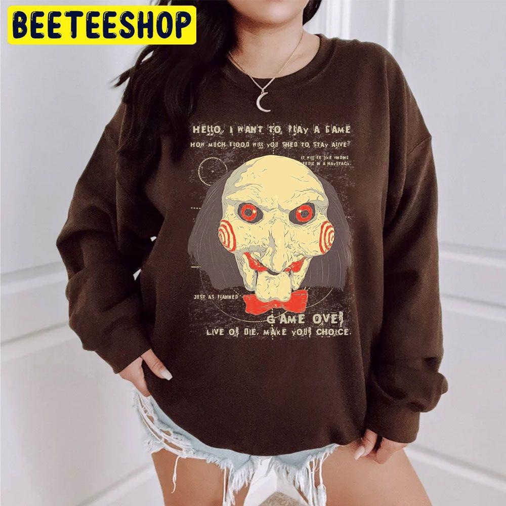 Hello I Want To Play A Game Jigsaw Halloween Trending Unisex Sweatshirt Hello I Want To Play A Game Jigsaw Halloween Trending Unisex Sweatshirt