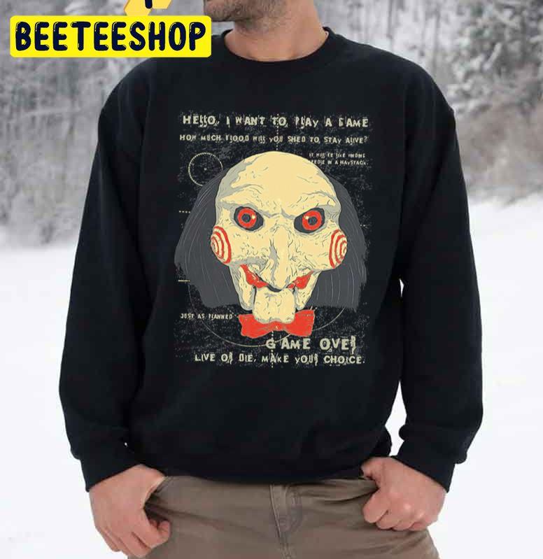 Hello I Want To Play A Game Jigsaw Halloween Trending Unisex Sweatshirt Hello I Want To Play A Game Jigsaw Halloween Trending Unisex Sweatshirt