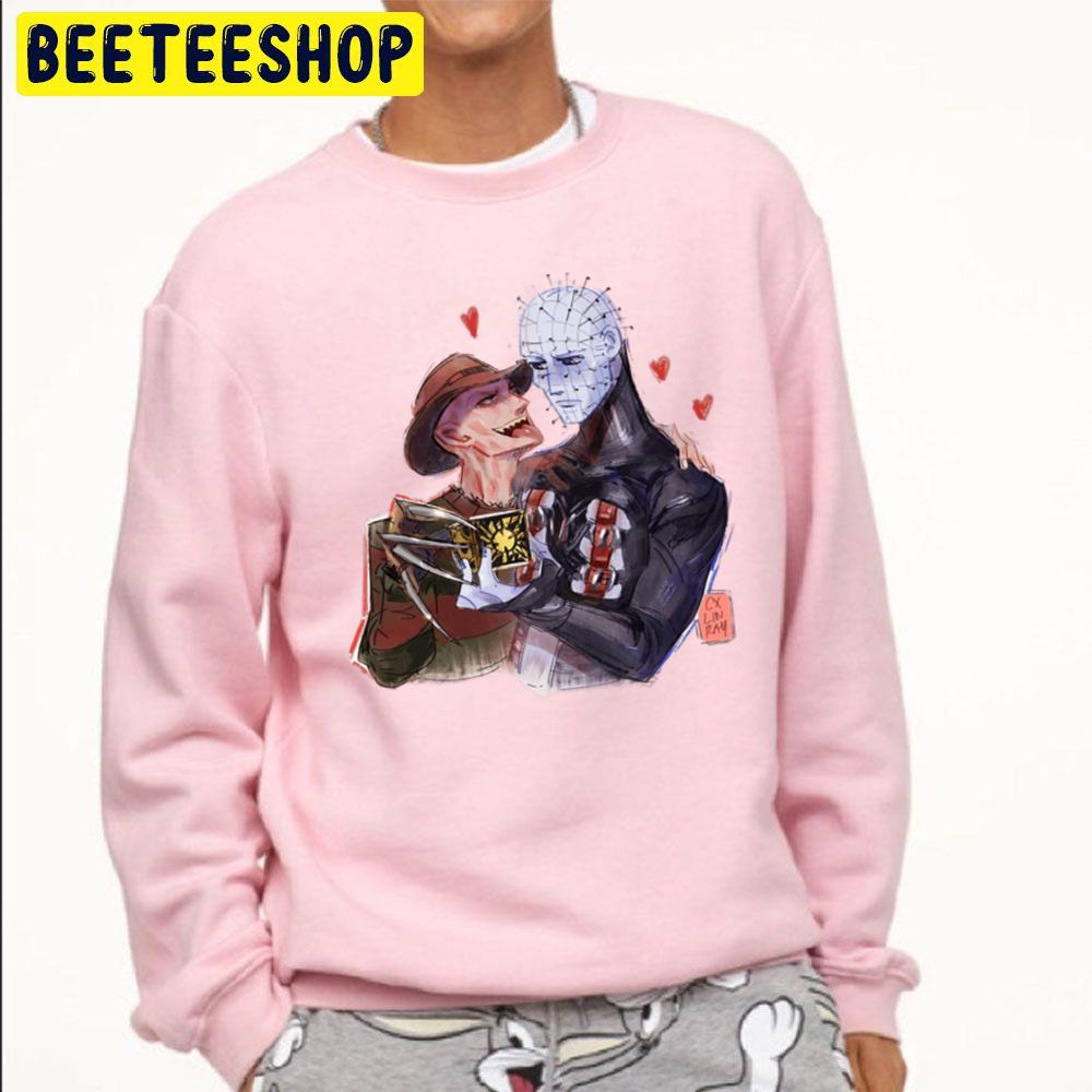 Hellraiser And Freddy Krueger Horror Killer Halloween Trending Unisex Sweatshirt Hellraiser And Freddy Krueger Horror Killer Halloween Trending Unisex Sweatshirt