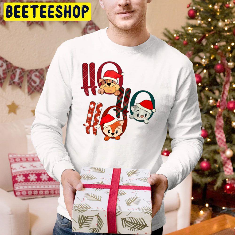 Ho Ho Ho Animal Cute Dogs And Cats Christmas Trending Unisex Hoodie Ho Ho Ho Animal Cute Dogs And Cats Christmas Trending Unisex Hoodie