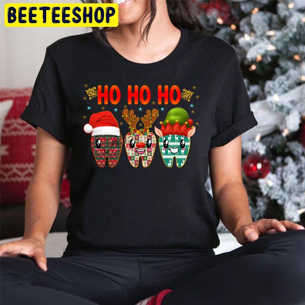 Ho Ho Ho Christmas Dental Crew Dentist Group Matching Trending Unisex Hoodie Ho Ho Ho Christmas Dental Crew Dentist Group Matching Trending Unisex Hoodie