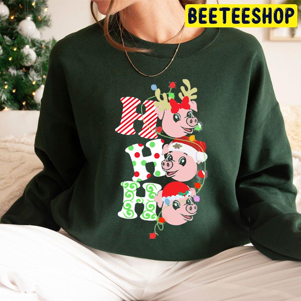 Ho Ho Ho Pig Christmas Trending Unisex Hoodie Ho Ho Ho Pig Christmas Trending Unisex Hoodie