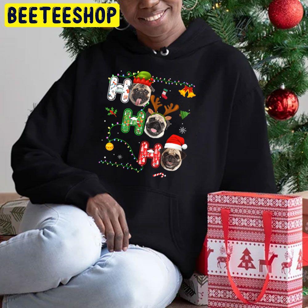 Ho Ho Ho Pug Dog Christmas Trending Unisex Hoodie Ho Ho Ho Pug Dog Christmas Trending Unisex Hoodie