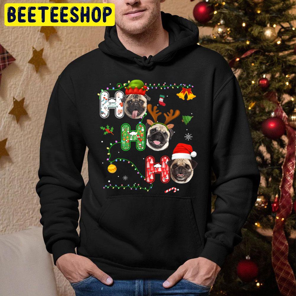 Ho Ho Ho Pug Dog Christmas Trending Unisex Hoodie Ho Ho Ho Pug Dog Christmas Trending Unisex Hoodie