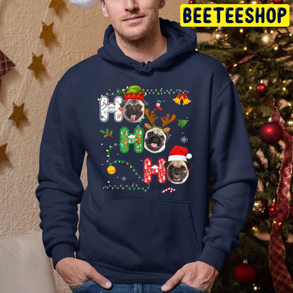 Ho Ho Ho Pug Dog Christmas Trending Unisex Hoodie Ho Ho Ho Pug Dog Christmas Trending Unisex Hoodie