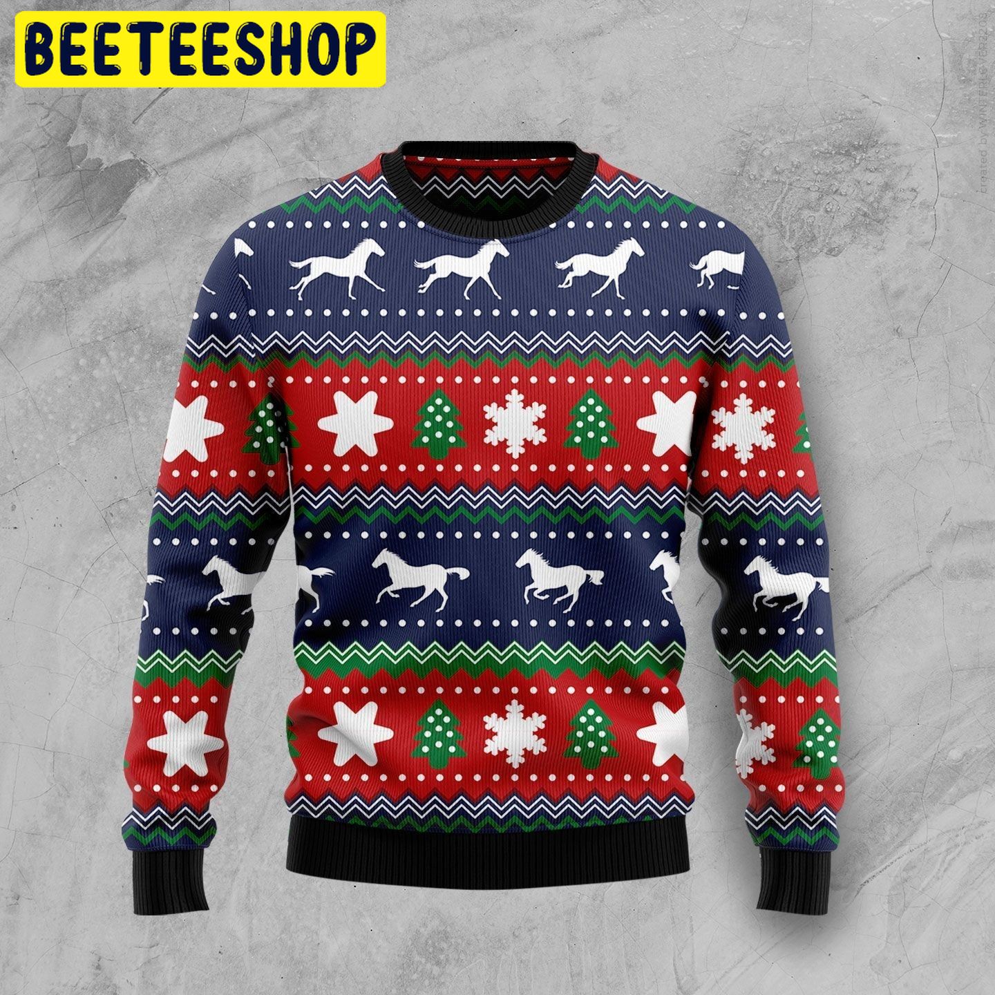 Horses Trending Ugly Christmas Sweatshirt Horses Trending Ugly Christmas Sweatshirt