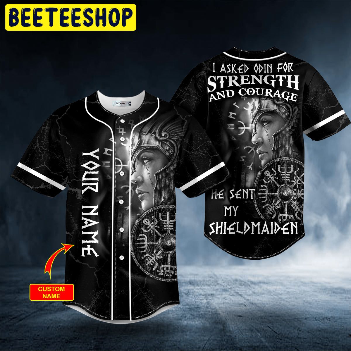 I Asked Odin For Strength Shieldmaiden Viking Custom Trending Baseball Jersey I Asked Odin For Strength Shieldmaiden Viking Custom Trending Baseball Jersey