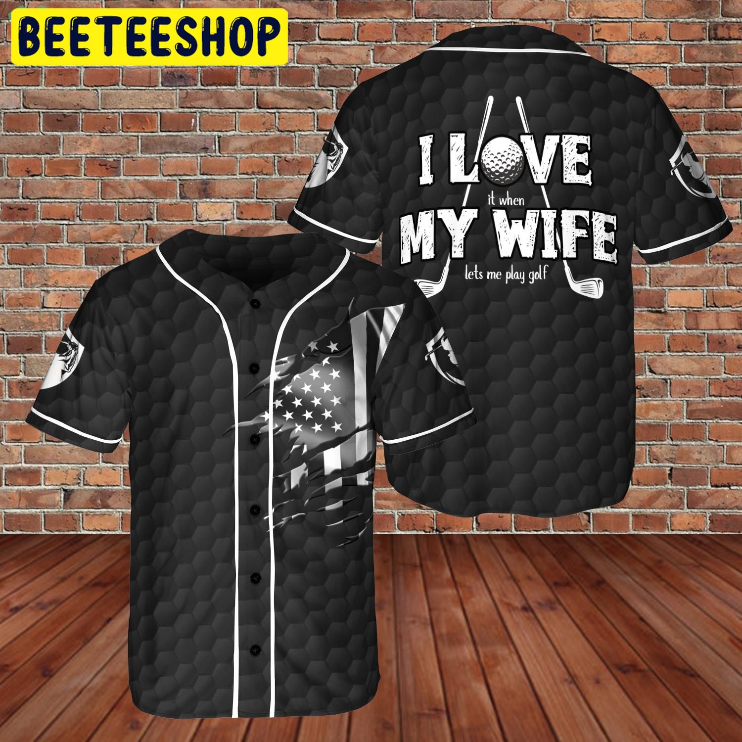 I Love My Wife Let Me Play Golf Black Color Golfer Trending Jersey Baseball I Love My Wife Let Me Play Golf Black Color Golfer Trending Jersey Baseball