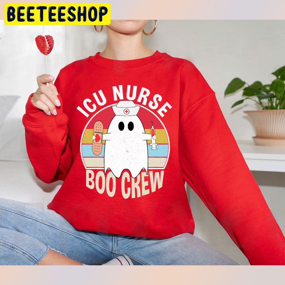 Icu Nurse Boo Crew Ghost Funny Halloween Trending Unisex Sweatshirt Icu Nurse Boo Crew Ghost Funny Halloween Trending Unisex Sweatshirt