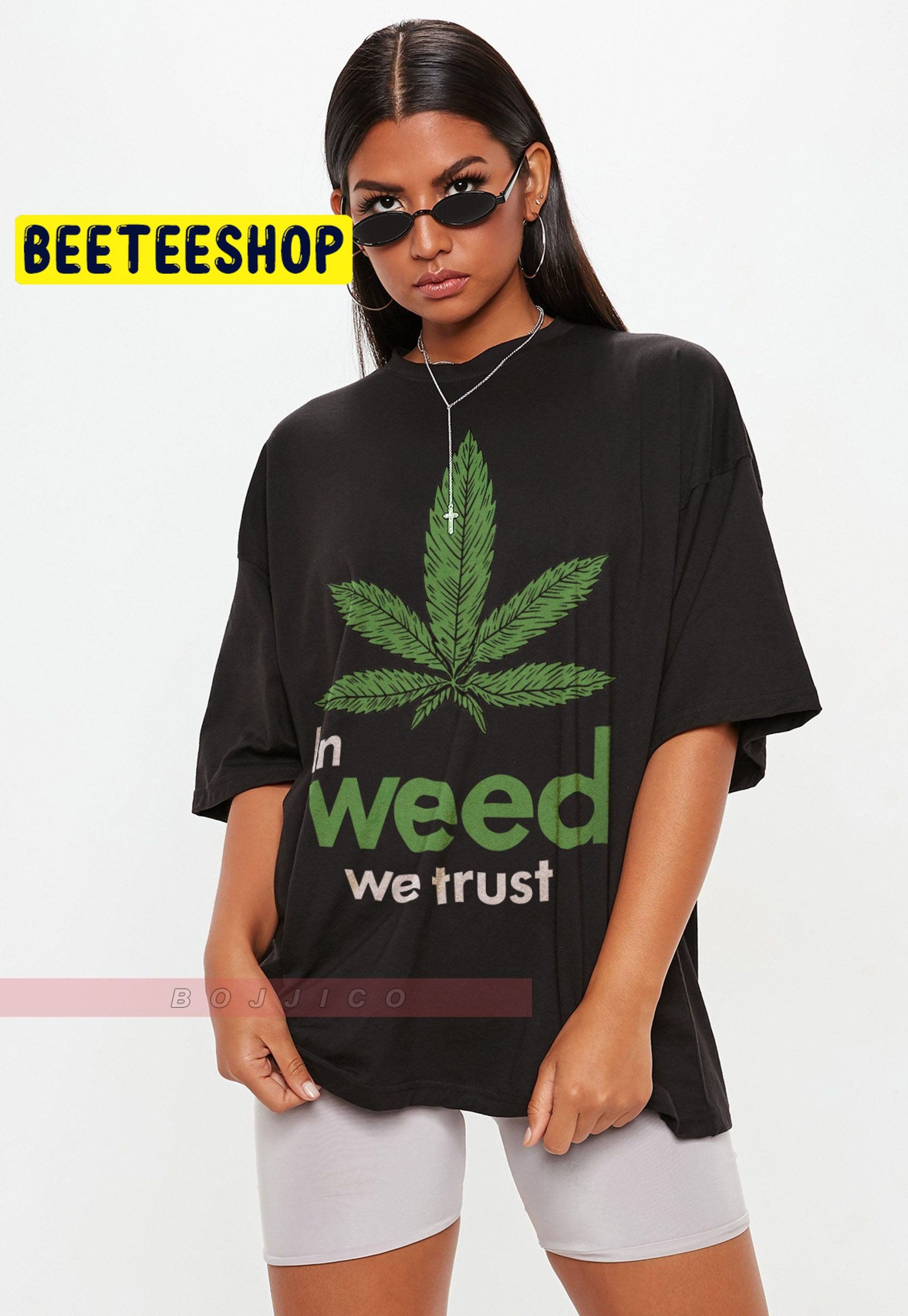 In Weed We Trust Sarcastic Weed Trending Unisex T-Shirt In Weed We Trust Sarcastic Weed Trending Unisex T-Shirt