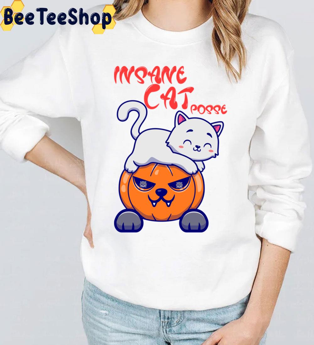 Insane Cat Posse Pumpkin Halloween Trending Unisex Sweatshirt Insane Cat Posse Pumpkin Halloween Trending Unisex Sweatshirt