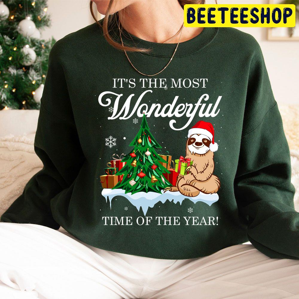It's The Most Wonderful Time Of The Year Christmas Sloth Trending Unisex Hoodie It's The Most Wonderful Time Of The Year Christmas Sloth Trending Unisex Hoodie