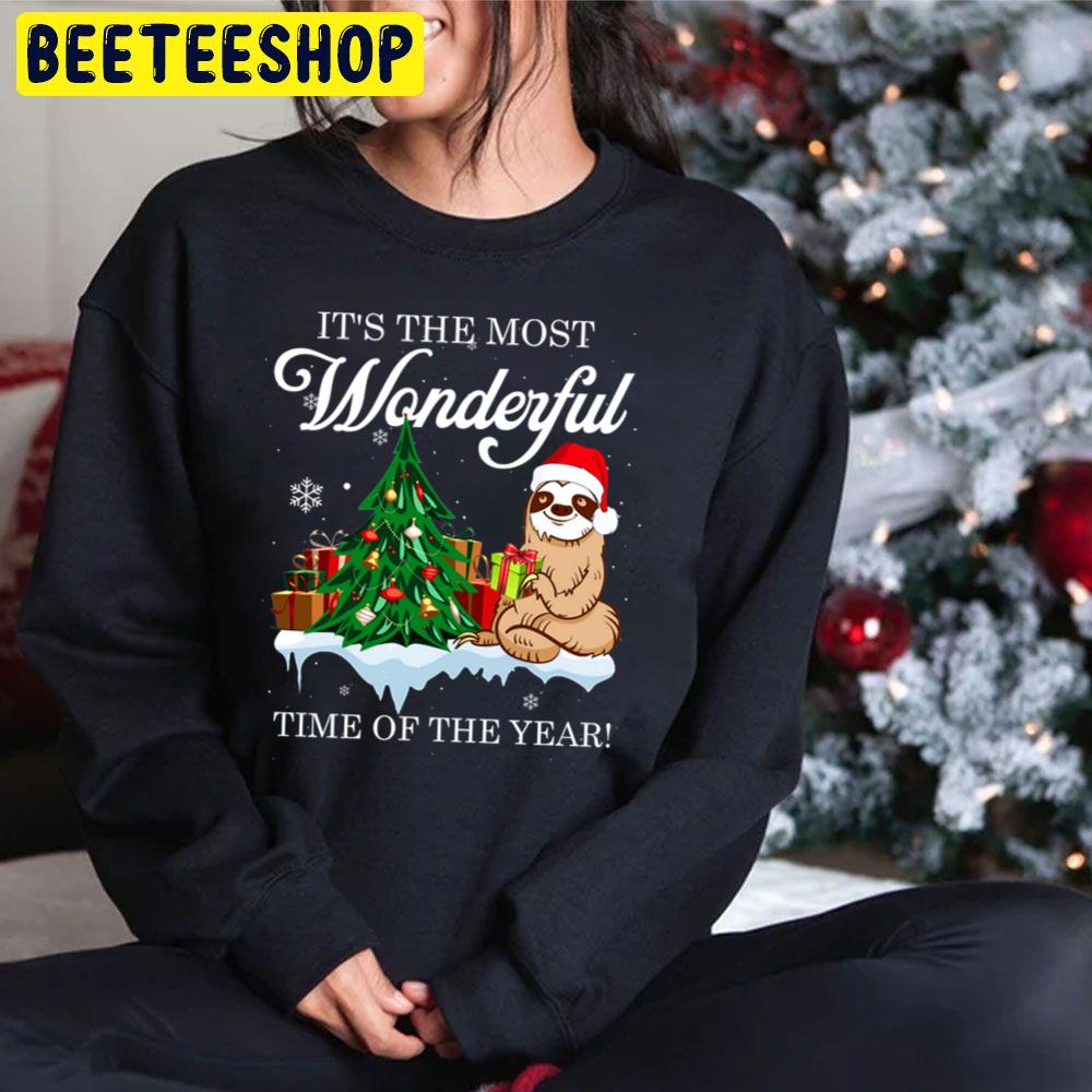 It's The Most Wonderful Time Of The Year Christmas Sloth Trending Unisex Hoodie It's The Most Wonderful Time Of The Year Christmas Sloth Trending Unisex Hoodie