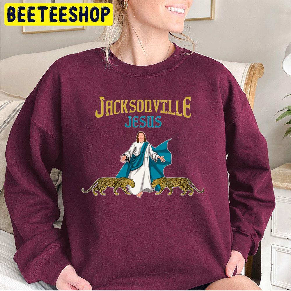 Jacksonville Jesus Trevor Lawrence And His Jaguars Trending Unisex Sweatshirt Jacksonville Jesus Trevor Lawrence And His Jaguars Trending Unisex Sweatshirt