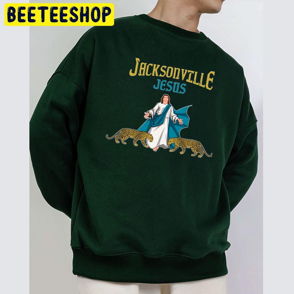 Jacksonville Jesus Trevor Lawrence And His Jaguars Trending Unisex Sweatshirt Jacksonville Jesus Trevor Lawrence And His Jaguars Trending Unisex Sweatshirt