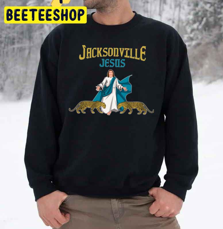 Jacksonville Jesus Trevor Lawrence And His Jaguars Trending Unisex Sweatshirt Jacksonville Jesus Trevor Lawrence And His Jaguars Trending Unisex Sweatshirt