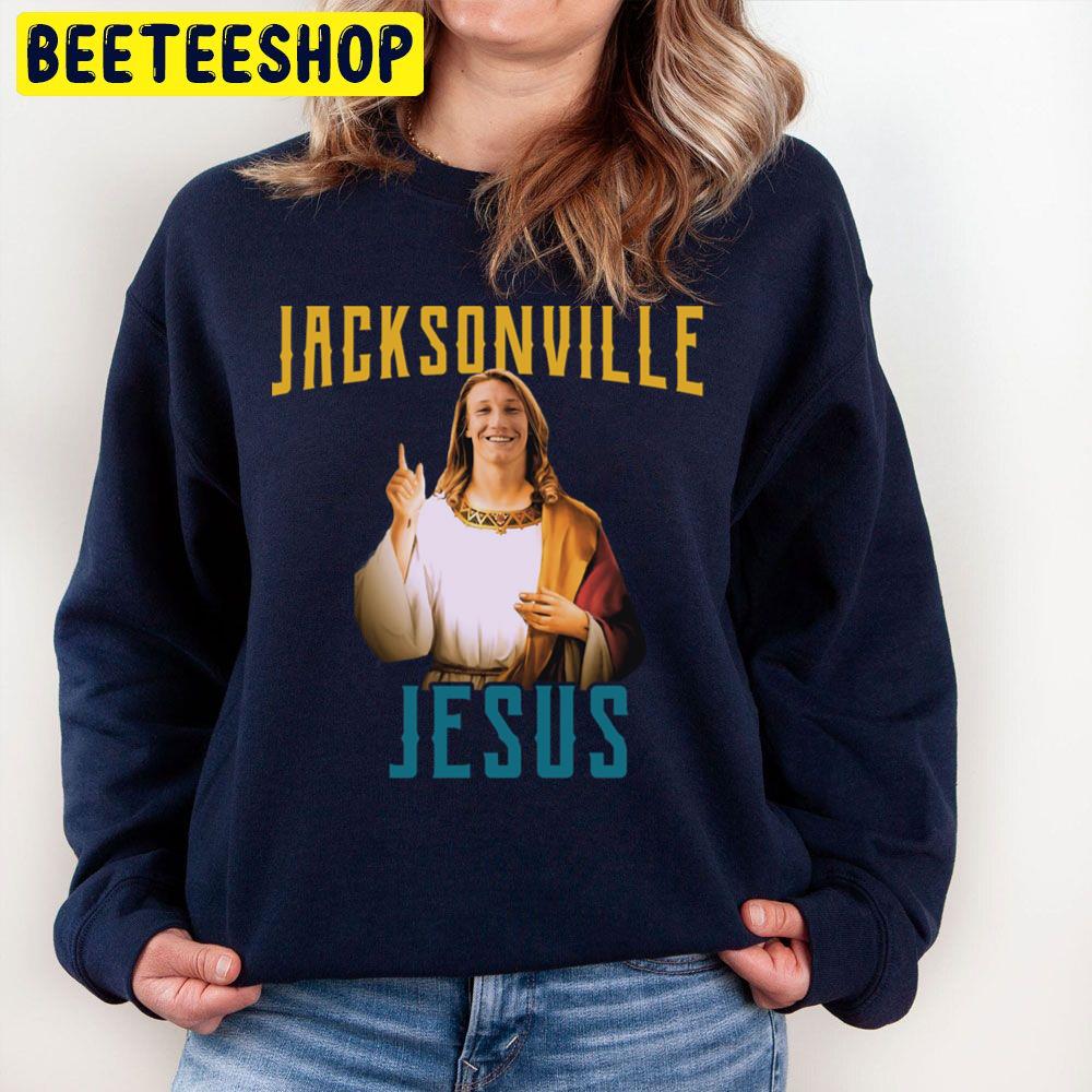 Jacksonville Jesus Trevor Lawrence Trending Unisex Sweatshirt Jacksonville Jesus Trevor Lawrence Trending Unisex Sweatshirt