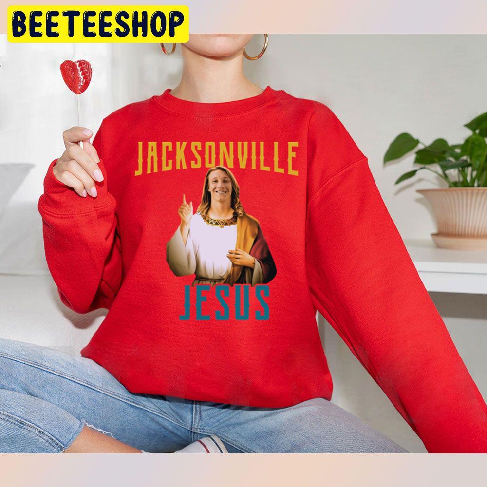 Jacksonville Jesus Trevor Lawrence Trending Unisex Sweatshirt Jacksonville Jesus Trevor Lawrence Trending Unisex Sweatshirt