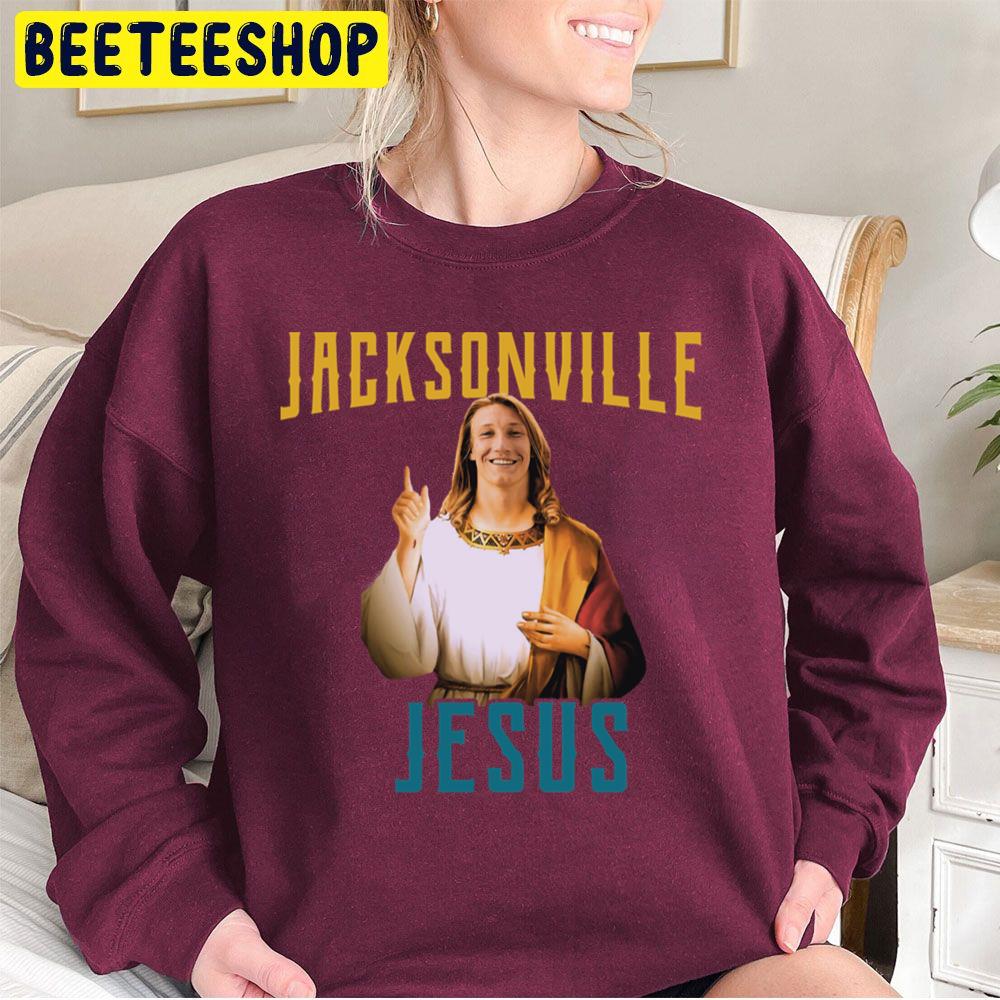 Jacksonville Jesus Trevor Lawrence Trending Unisex Sweatshirt Jacksonville Jesus Trevor Lawrence Trending Unisex Sweatshirt