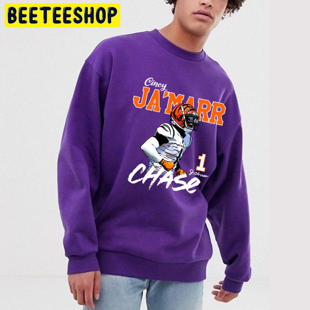 Ja'marr Chase 1 Signature Football Player Trending Unisex Sweatshirt Ja'marr Chase 1 Signature Football Player Trending Unisex Sweatshirt