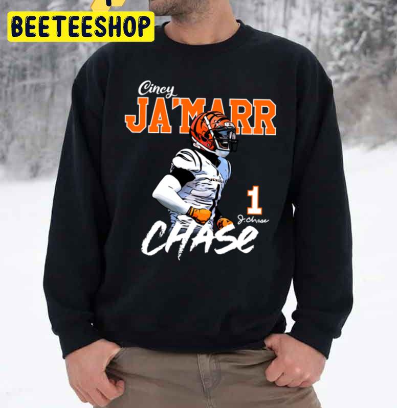 Ja'marr Chase 1 Signature Football Player Trending Unisex Sweatshirt Ja'marr Chase 1 Signature Football Player Trending Unisex Sweatshirt