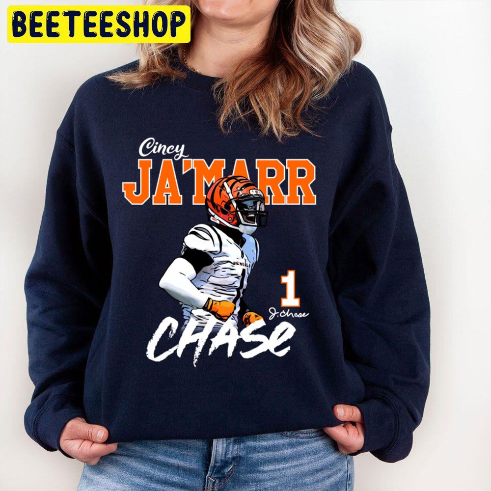 Ja'marr Chase 1 Signature Football Player Trending Unisex Sweatshirt Ja'marr Chase 1 Signature Football Player Trending Unisex Sweatshirt