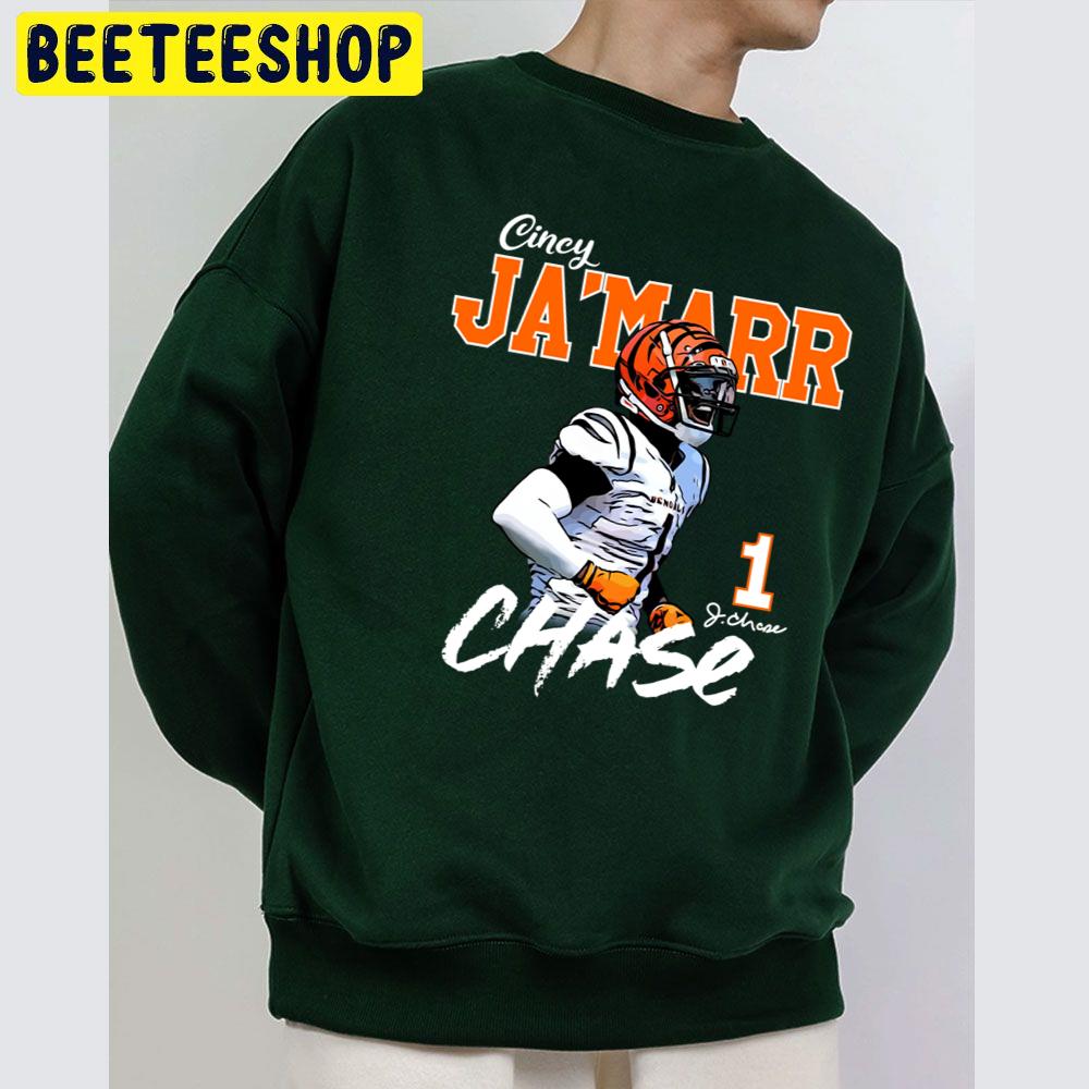 Ja'marr Chase 1 Signature Football Player Trending Unisex Sweatshirt Ja'marr Chase 1 Signature Football Player Trending Unisex Sweatshirt