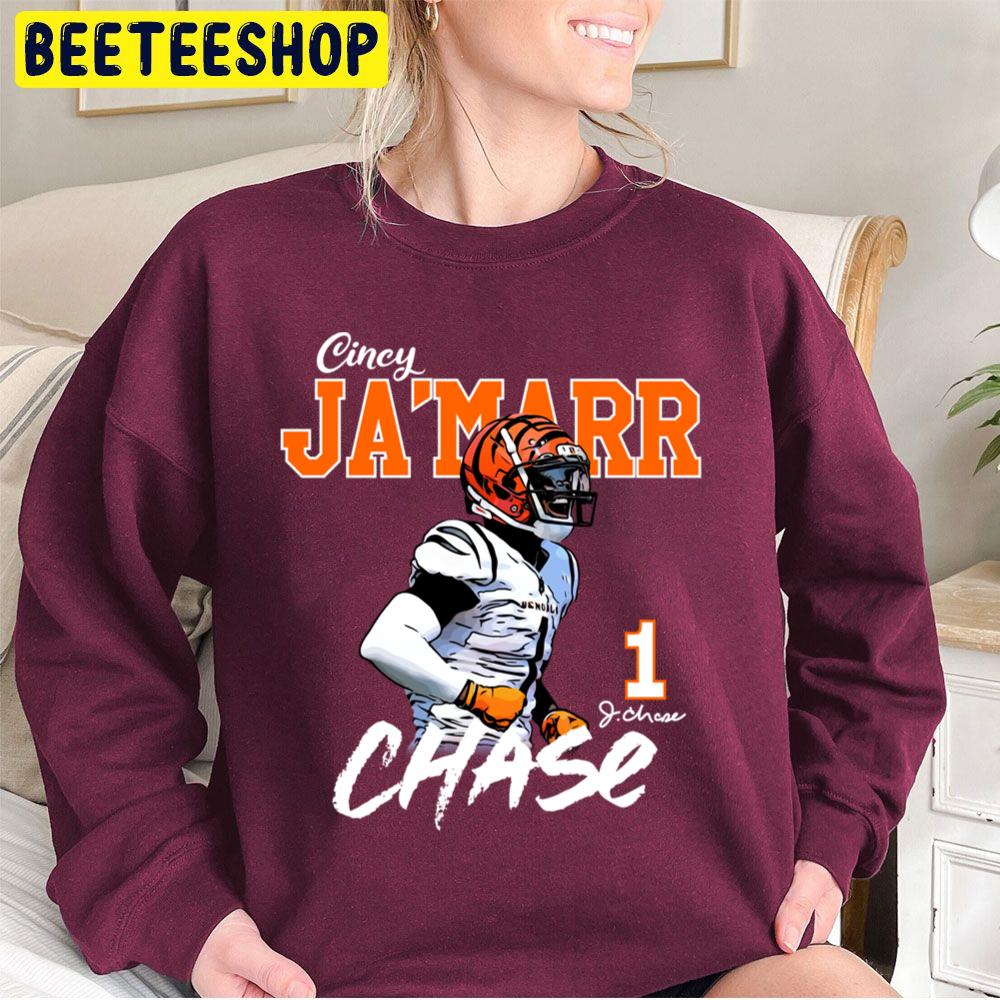 Ja'marr Chase 1 Signature Football Player Trending Unisex Sweatshirt Ja'marr Chase 1 Signature Football Player Trending Unisex Sweatshirt