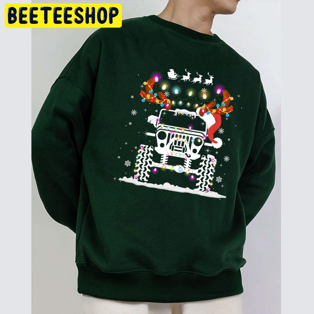 Jeeps Christmas Light Xmas Tree Reindeer Trending Unisex Sweatshirt Jeeps Christmas Light Xmas Tree Reindeer Trending Unisex Sweatshirt
