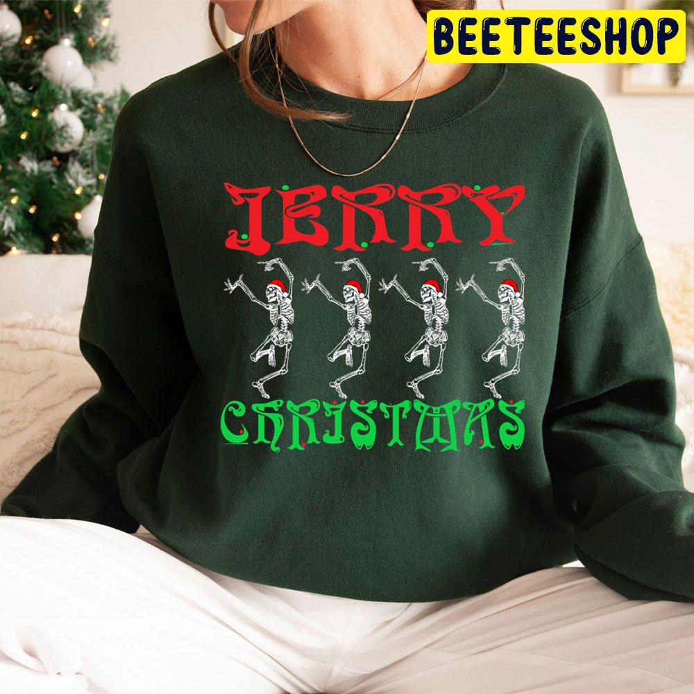 Jerry Christmas Skeleton Dacing Trending Unisex Hoodie Jerry Christmas Skeleton Dacing Trending Unisex Hoodie