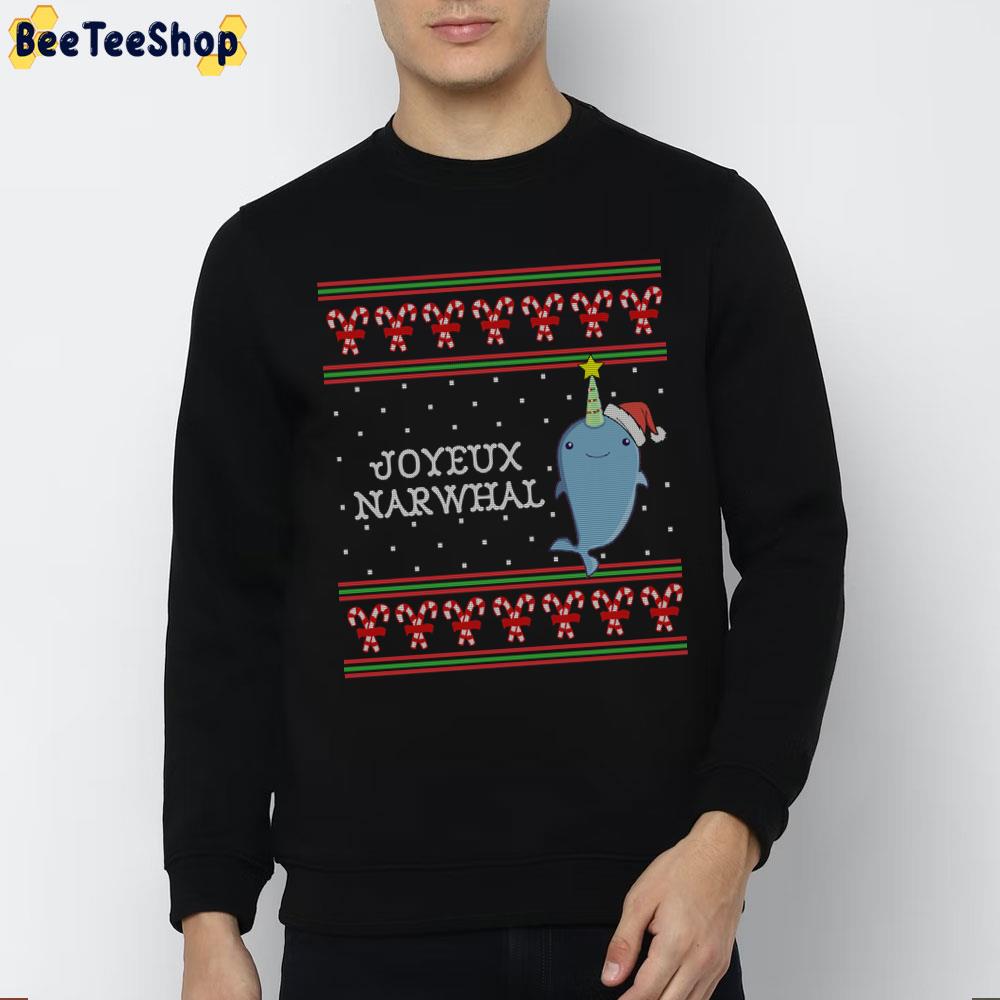 Joyeux Narwhal Funny Ugly Pattern Christmas Trending Unisex Sweatshirt Joyeux Narwhal Funny Ugly Pattern Christmas Trending Unisex Sweatshirt