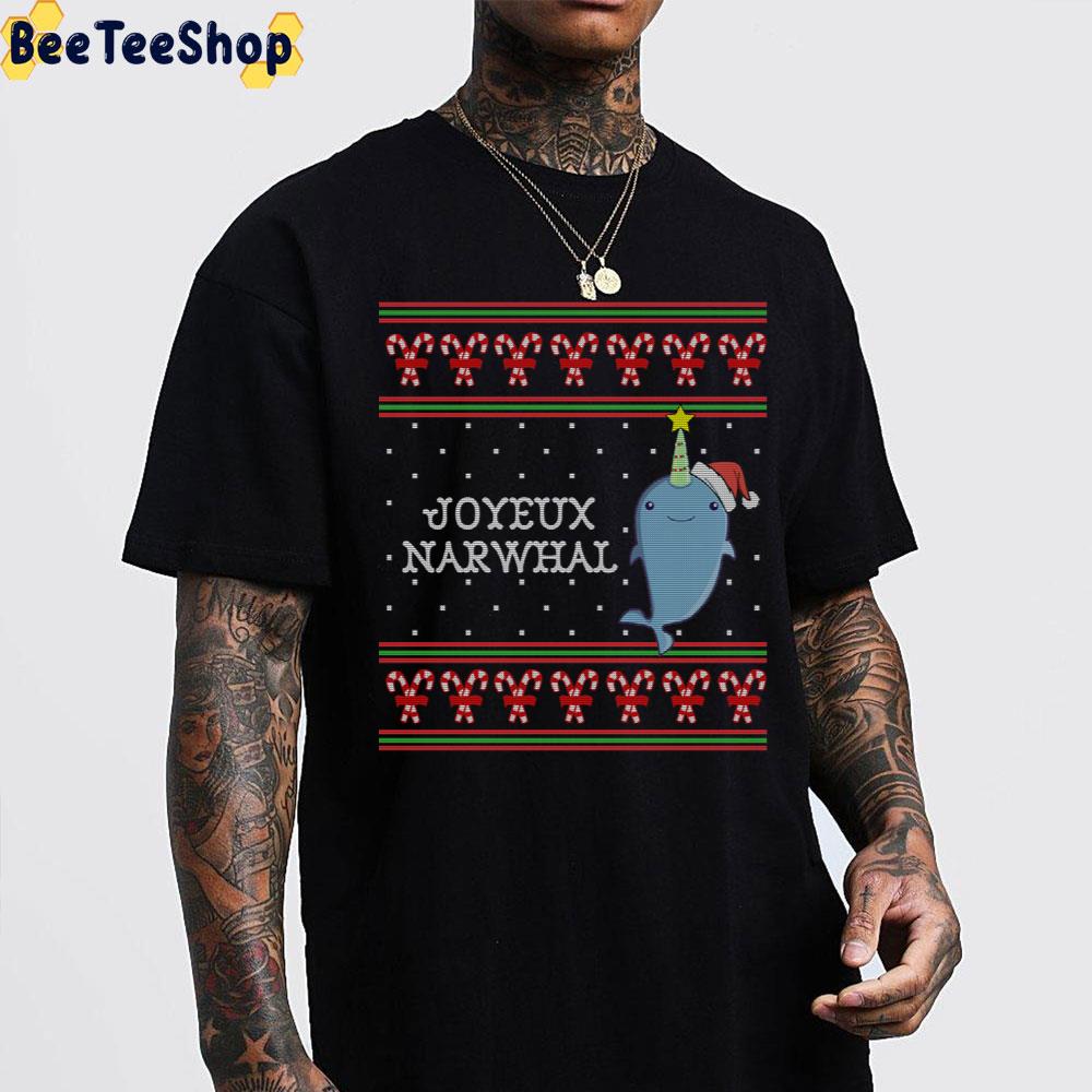 Joyeux Narwhal Funny Ugly Pattern Christmas Trending Unisex Sweatshirt Joyeux Narwhal Funny Ugly Pattern Christmas Trending Unisex Sweatshirt