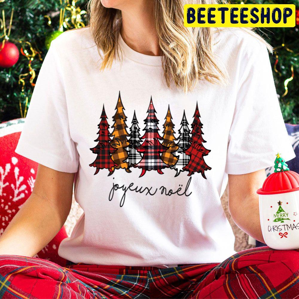 Joyeux Noel Red Plaid Christmas Trending Unisex Hoodie Joyeux Noel Red Plaid Christmas Trending Unisex Hoodie