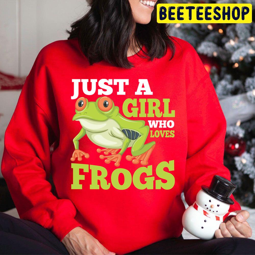 Just A Girl Who Loves Frogs Amphibian Animal Lover Trending Unisex Hoodie Just A Girl Who Loves Frogs Amphibian Animal Lover Trending Unisex Hoodie