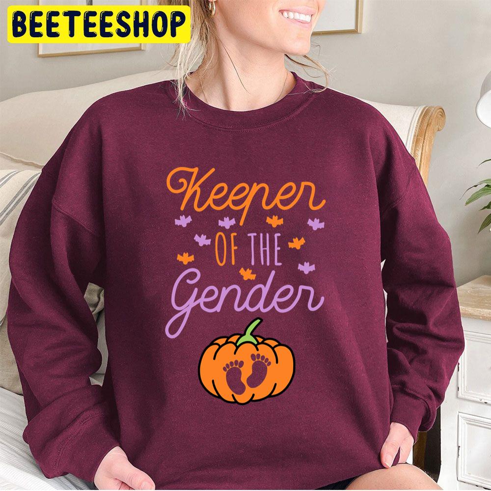 Keeper Of The Gender Fall Pumpkin Gender Reveal For Halloween Trending Unisex Sweatshirt Keeper Of The Gender Fall Pumpkin Gender Reveal For Halloween Trending Unisex Sweatshirt