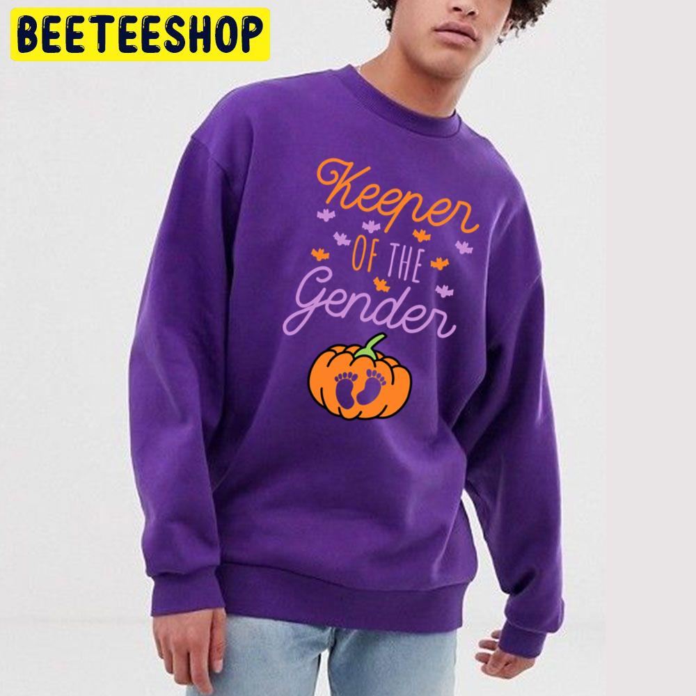Keeper Of The Gender Fall Pumpkin Gender Reveal For Halloween Trending Unisex Sweatshirt Keeper Of The Gender Fall Pumpkin Gender Reveal For Halloween Trending Unisex Sweatshirt