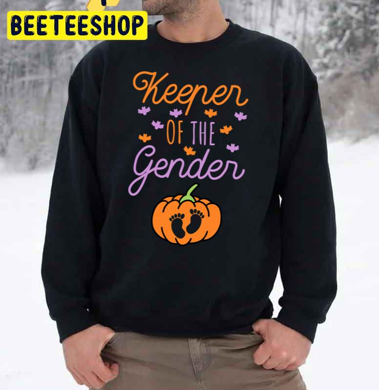 Keeper Of The Gender Fall Pumpkin Gender Reveal For Halloween Trending Unisex Sweatshirt Keeper Of The Gender Fall Pumpkin Gender Reveal For Halloween Trending Unisex Sweatshirt