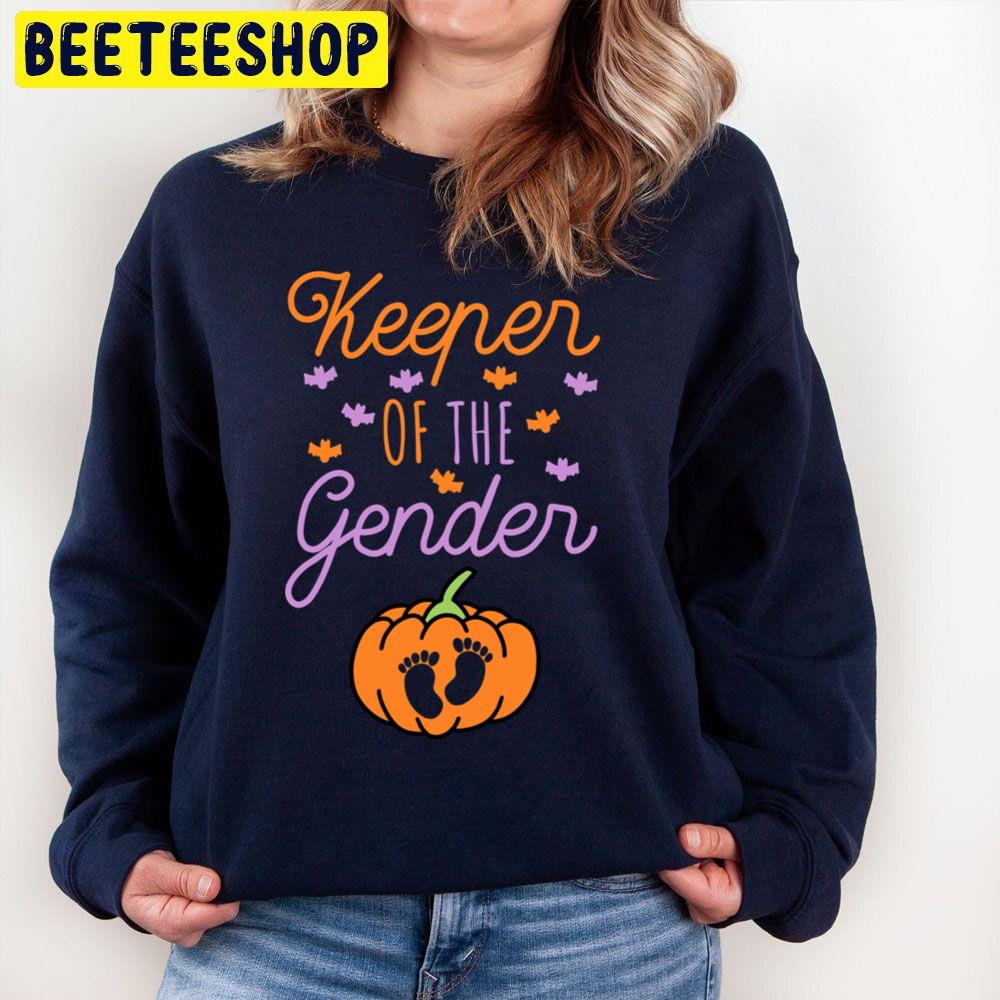 Keeper Of The Gender Fall Pumpkin Gender Reveal For Halloween Trending Unisex Sweatshirt Keeper Of The Gender Fall Pumpkin Gender Reveal For Halloween Trending Unisex Sweatshirt