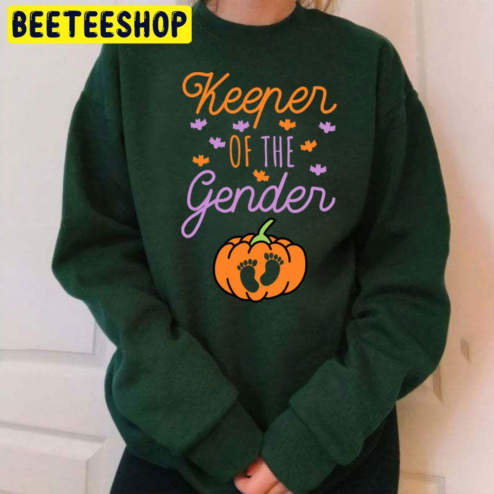 Keeper Of The Gender Fall Pumpkin Gender Reveal For Halloween Trending Unisex Sweatshirt Keeper Of The Gender Fall Pumpkin Gender Reveal For Halloween Trending Unisex Sweatshirt