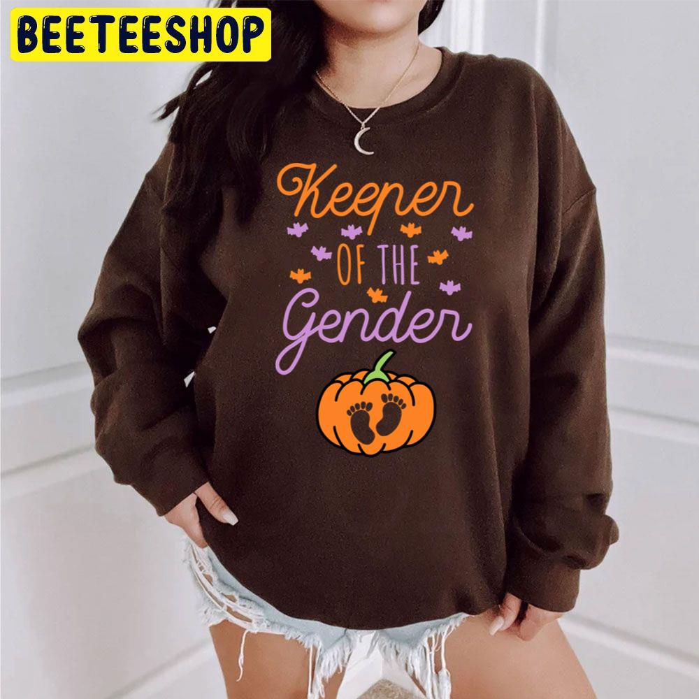 Keeper Of The Gender Fall Pumpkin Gender Reveal For Halloween Trending Unisex Sweatshirt Keeper Of The Gender Fall Pumpkin Gender Reveal For Halloween Trending Unisex Sweatshirt