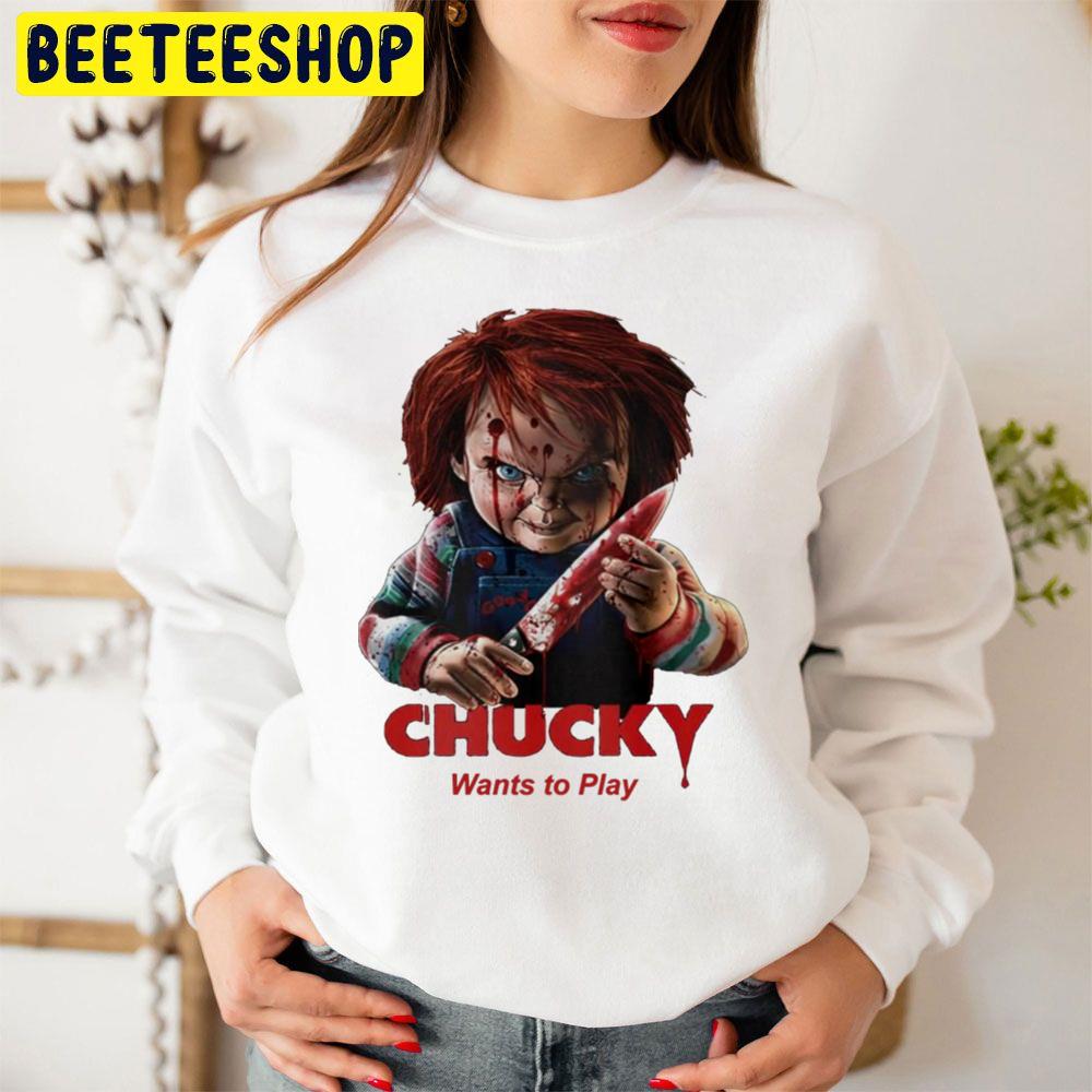 Killer Doll Chucky Wants To Play Halloween Trending Unisex Sweatshirt Killer Doll Chucky Wants To Play Halloween Trending Unisex Sweatshirt