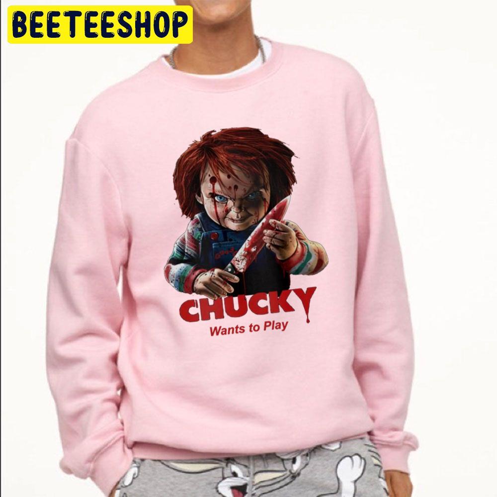 Killer Doll Chucky Wants To Play Halloween Trending Unisex Sweatshirt Killer Doll Chucky Wants To Play Halloween Trending Unisex Sweatshirt