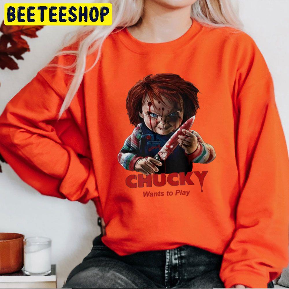 Killer Doll Chucky Wants To Play Halloween Trending Unisex Sweatshirt Killer Doll Chucky Wants To Play Halloween Trending Unisex Sweatshirt