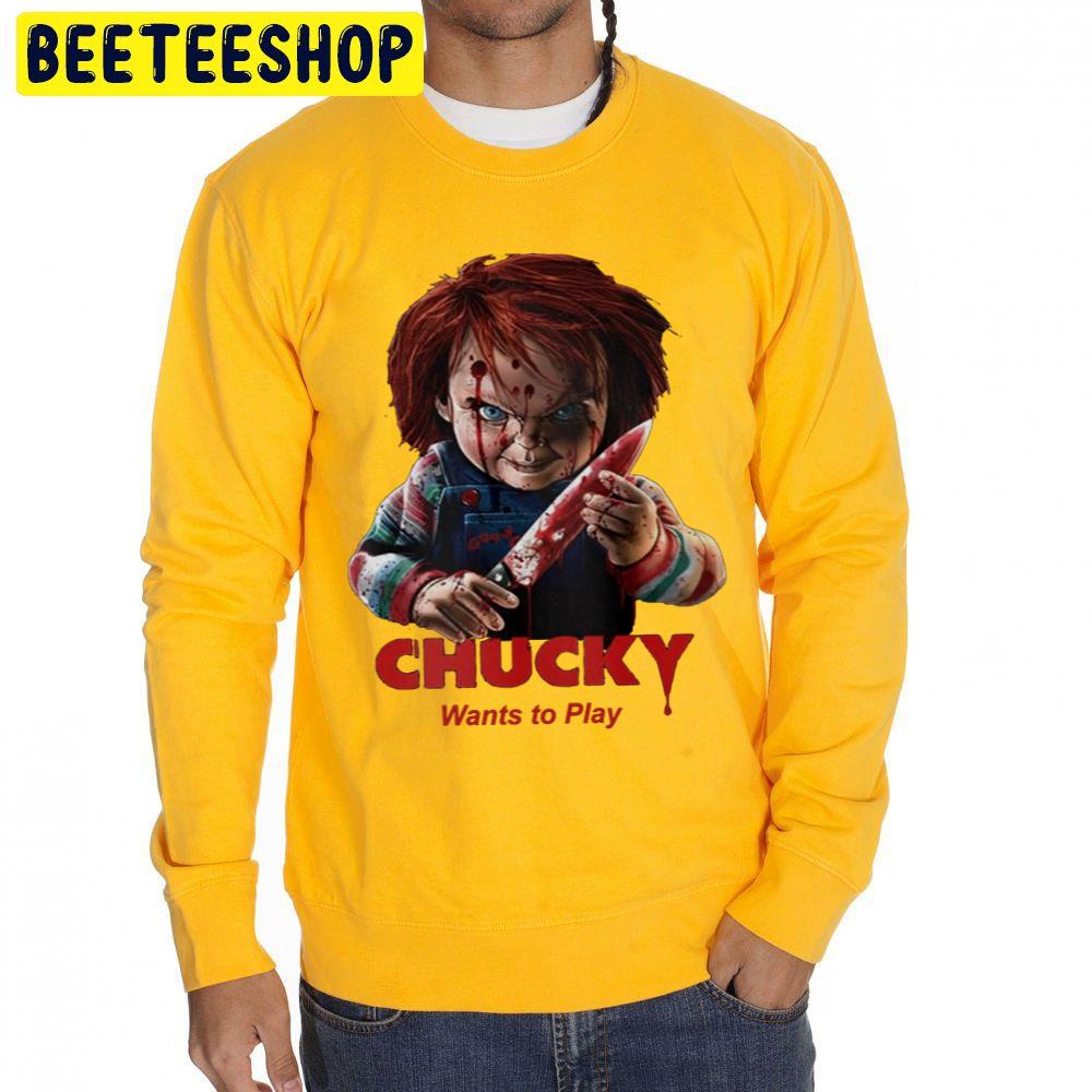 Killer Doll Chucky Wants To Play Halloween Trending Unisex Sweatshirt Killer Doll Chucky Wants To Play Halloween Trending Unisex Sweatshirt