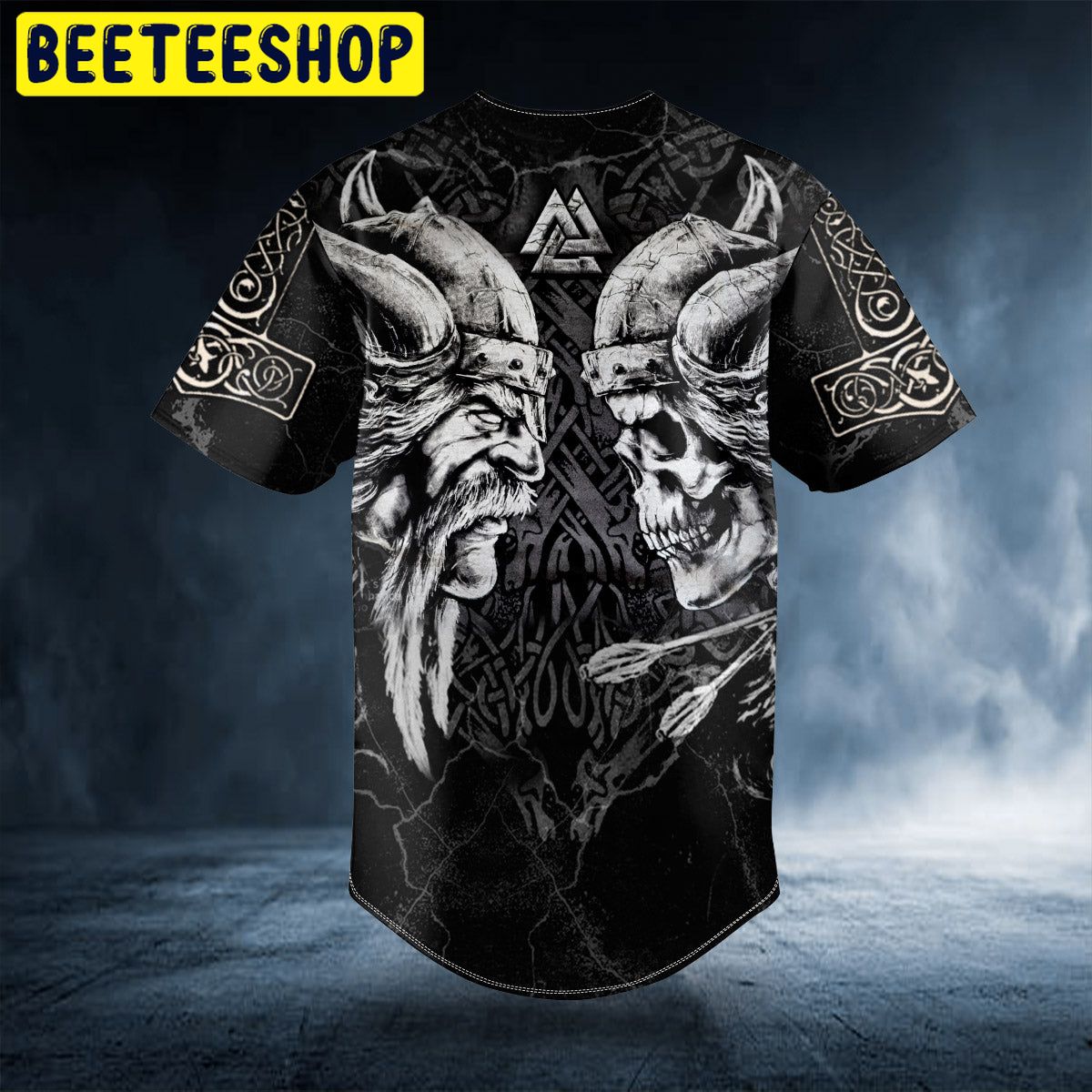 King Viking and Skull Tattoo Trending Baseball Jersey King Viking and Skull Tattoo Trending Baseball Jersey
